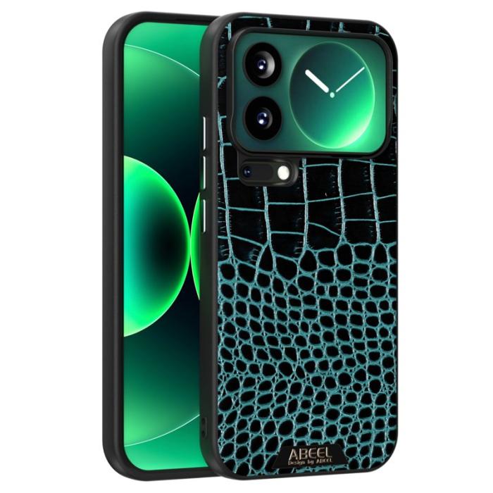 ABEEL - ABEEL Mobilskal till Xiaomi 17 Pro Max MagSafe Kroko Textur Grön