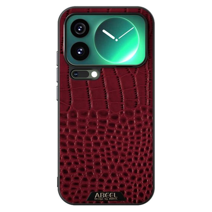 ABEEL - ABEEL Mobilskal till Xiaomi 17 Pro Max MagSafe Äkta Läder Röd