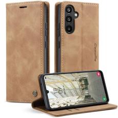 Caseme - CASEME 013 Series Mobilskal till Samsung Galaxy A34 5G KonstL&auml;der Brun