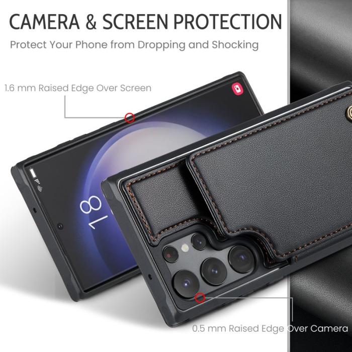 Caseme - CASEME C22 Fodral till Samsung Galaxy S23 Ultra - Svart