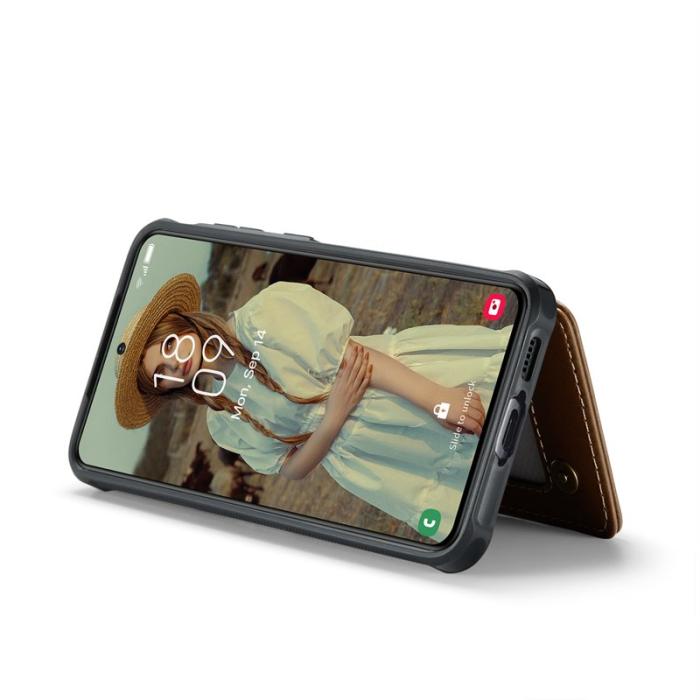 Caseme - CASEME C22 Fodral till Samsung Galaxy S24 FE - Konstläder - Brun