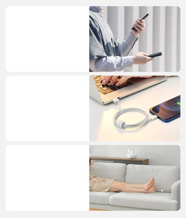 BASEUS - Baseus Superior USB-A till Lightning kabel 1.5m - Vit