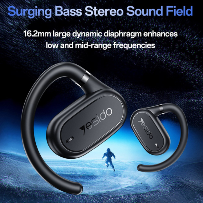 Yesido - YESIDO Bluetooth Trådlösa Hörlurar Open-ear YSP25 - Svart