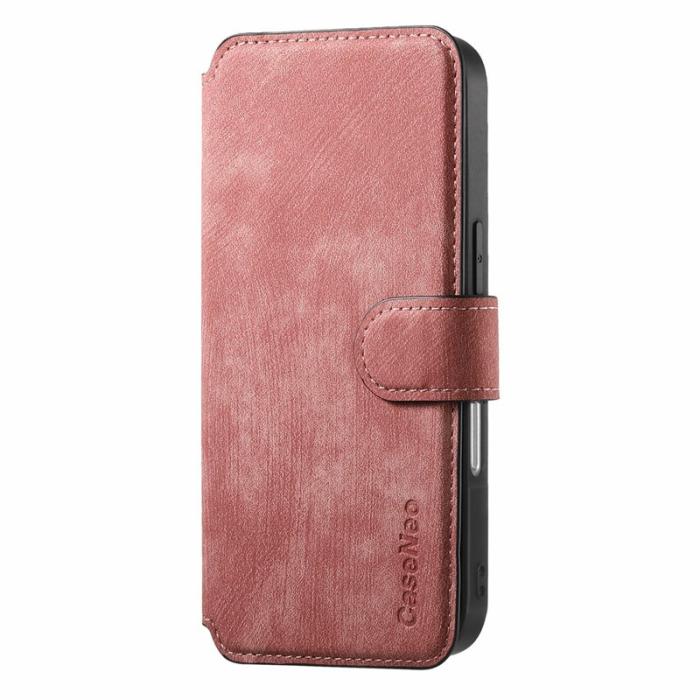 CASENEO - CASENEO MW-03 iPhone 17 Plånboksfodral med Avtagbart Konstläder - Rosa
