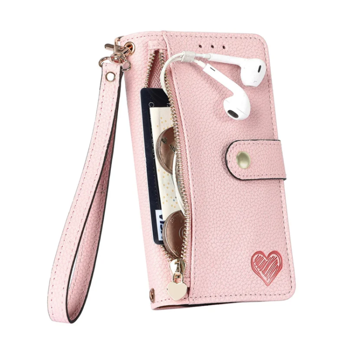 A-One Brand - Xiaomi 15 Ultra Plånboksfodral RFID Blocking Zipper - Rosa