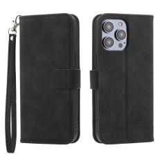 DIERFENG - DIERFENG DF-03 Pl&aring;nboksfodral i Konstl&auml;der f&ouml;r iPhone 12 Pro Max - Svart