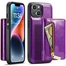 DG.MING - DG.MING M3 Series iPhone 15 Konstl&auml;der Pl&aring;nboksfodral Magnetiskt Bl&aring;