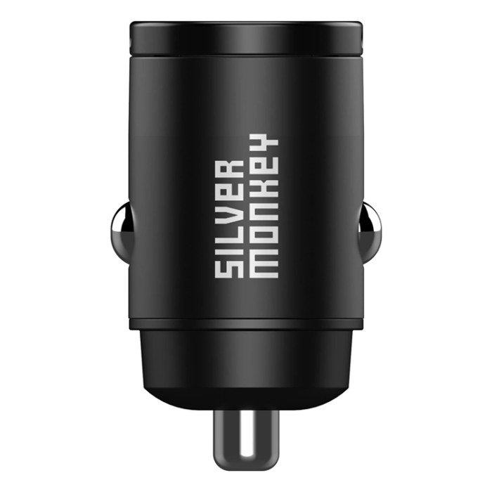Silver Monkey - Silver Monkey Billaddare PD-CPCT30-SM 30W 1x USB-C PD - Svart