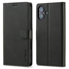 LC.imeeke - LC.IMEEKE iPhone 16 Plus Pl&aring;nboksfodral Konstl&auml;der - Svart