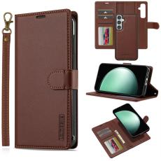 LC.imeeke - LC.IMEEKE L2 Series Samsung Galaxy A36 Pl&aring;nboksfodral Konstl&auml;der - Brun