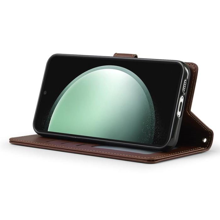 LC.imeeke - LC.IMEEKE L2 Series Samsung Galaxy A36 Plånboksfodral Konstläder - Brun