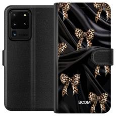 Gustaf - Pl&aring;nboksfodral till Samsung Galaxy S20 Ultra med Leopard Bow