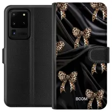 Gustaf - Pl&aring;nboksfodral till Samsung Galaxy S20 Ultra med Leopard Bow