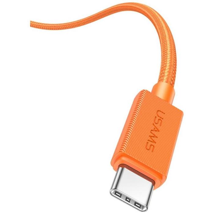 USAMS - USAMS USB-C till USB-C 60W Kabel 1.2m SJ773 - Orange
