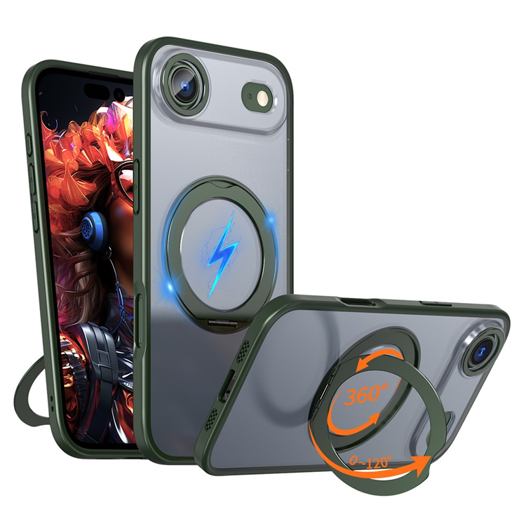 iPhone Air Mobilskal MagSafe TPU + Acrylic Kickstand - Grön | 2353 | AlltMobil