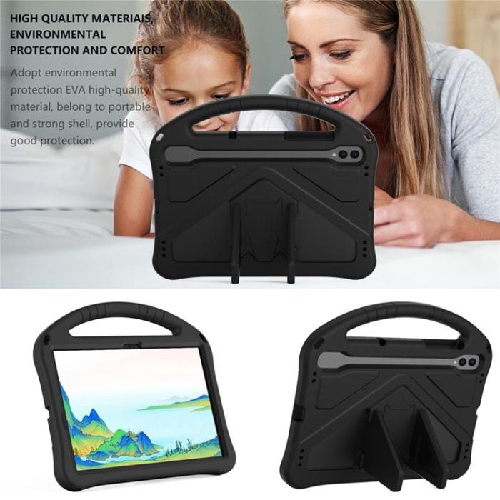 A-One Brand - Galaxy Tab S10 FE Plus Skal Kickstand Shockproof - Svart
