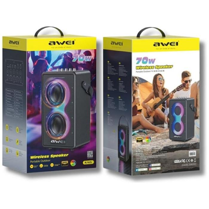Awei - Awei Trådlös Högtalare Bluetooth 5.3 70W - Svart
