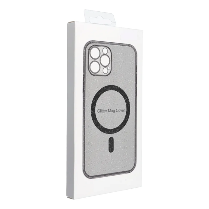 OEM - iPhone 16e Mobilskal Magsafe Clear - Svart Glitter