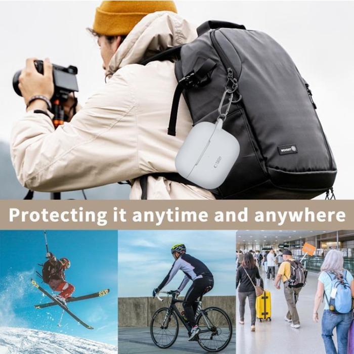 Tech-Protect - Tech-Protect Apple Airpods 3 Skal Silikon Hook - Olivgrön