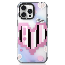 A-One Brand - Youngkit iPhone 16 Pro Max Mobilskal Magsafe Pixel Heart - Rosa