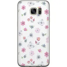 Gustaf - Mobilskal till Samsung Galaxy S7 edge med Blommor och fj&auml;rillar