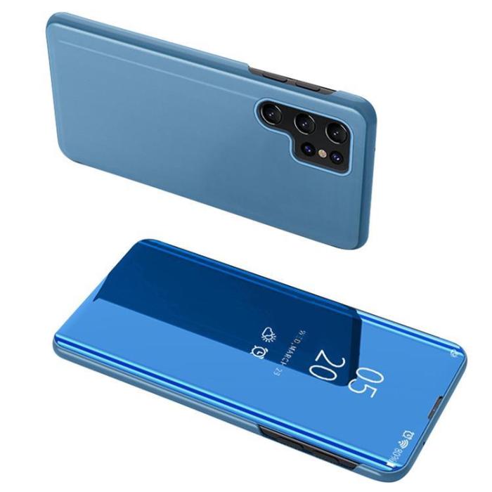 OEM - Galaxy S24 Plus Fodral Clear View med Flap - Blå