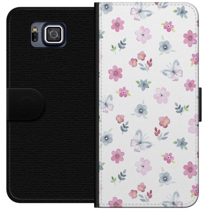 iSecrets - Plånboksfodral till Samsung Galaxy Alpha med Blommor och fjärillar