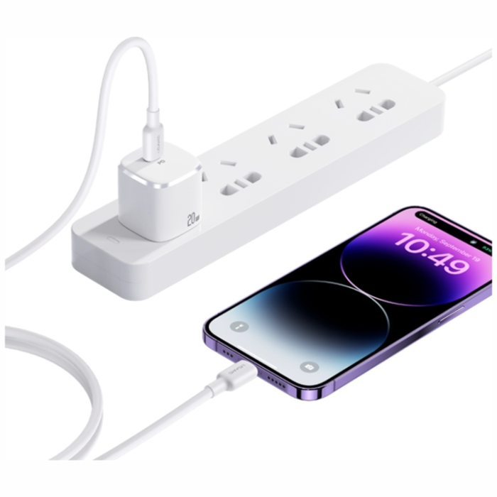 USAMS - Usams USB-C Till Lightning Kabel 1m PD20W - Vit
