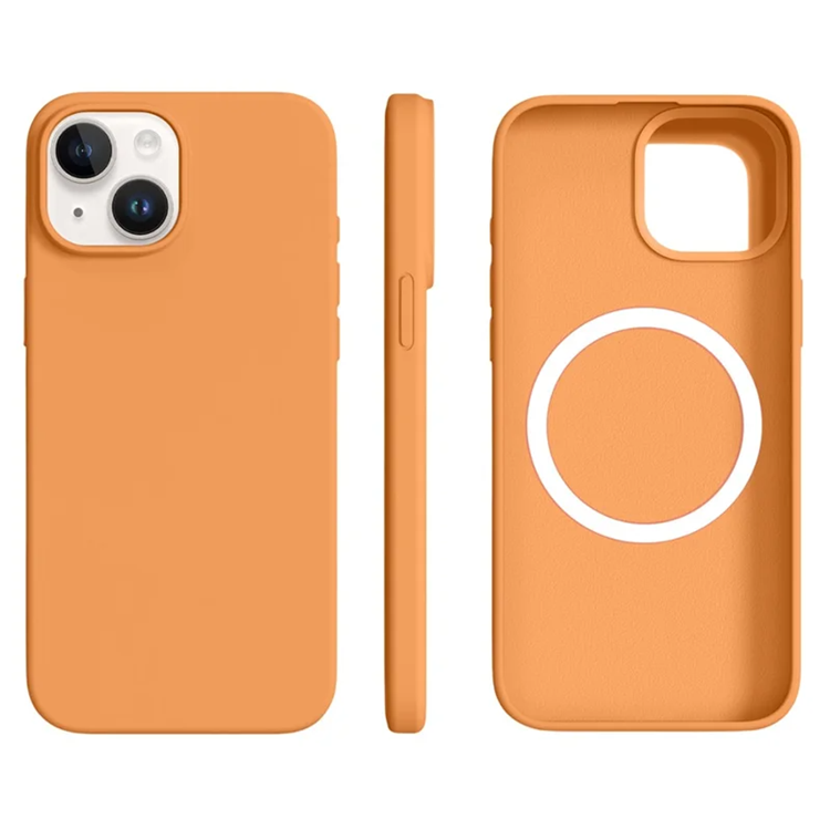iPhone 14/13 Mobilskal MagSafe Ultra Thin Silicone (Sunset Orange) | 2353 | AlltMobil