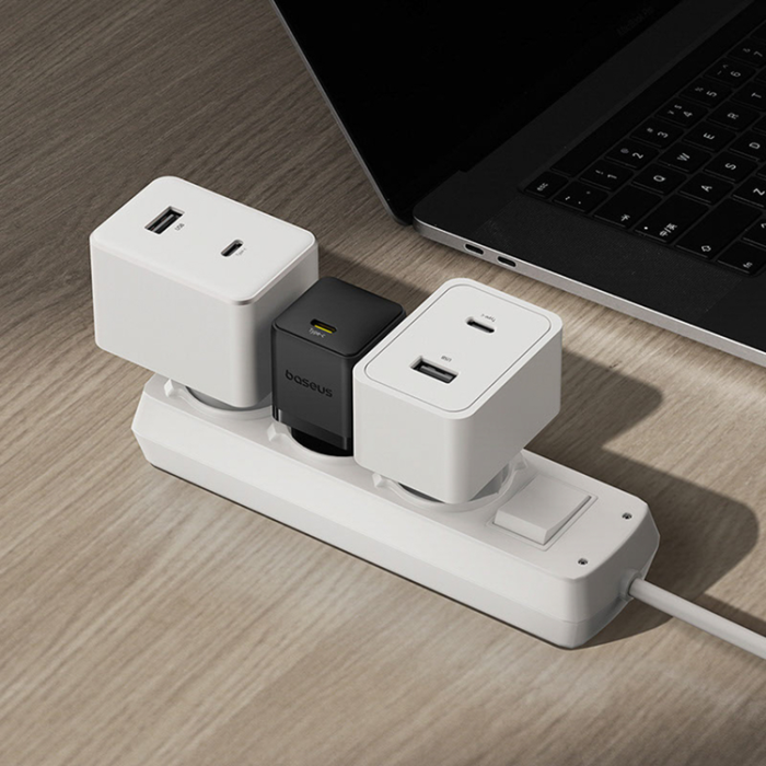 BASEUS - Baseus Snabbladdare Palm 30W med 60W USB-C Kabel 1m - Svart