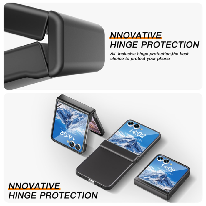 A-One Brand - Galaxy Z Flip7 Mobilskal Hinge Protection Kickstand - Svart