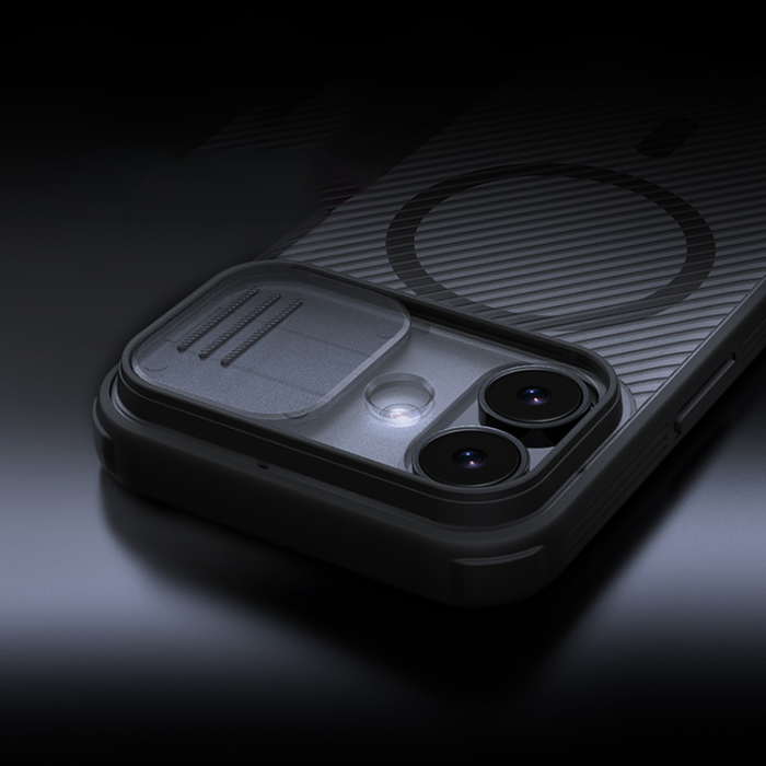 Nillkin - Nillkin iPhone 17 Mobilskal MagSafe CamShield Pro - Transparent Svart