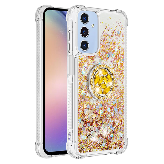 A-One Brand - Galaxy A17/A26 Mobilskal Kickstand Quicksand TPU - Guld
