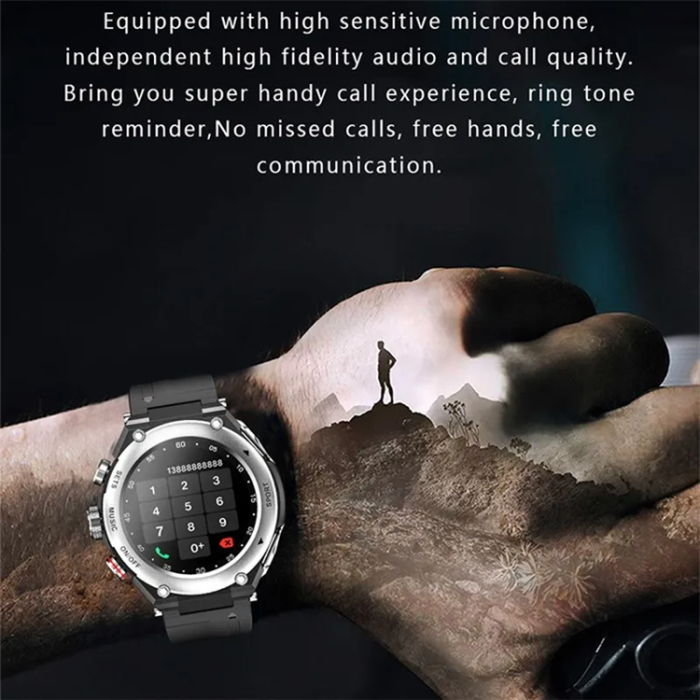 LEMFO - 2-i-1 Smart Watch med Earbuds TWS Bluetooth 5.0 - Silver