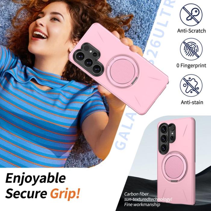 OEM - Mobilskal till Samsung Galaxy S26 Ultra Magnetiskt TPU + PC Baksida - Rosa