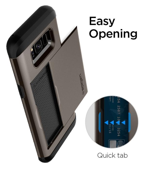 UTGATT4 - SPIGEN Slim Armor CS Skal till Samsung Galaxy S8 Plus - Gunmetal