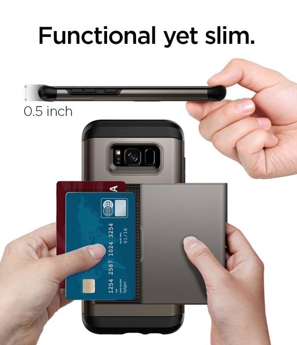 UTGATT4 - SPIGEN Slim Armor CS Skal till Samsung Galaxy S8 Plus - Gunmetal
