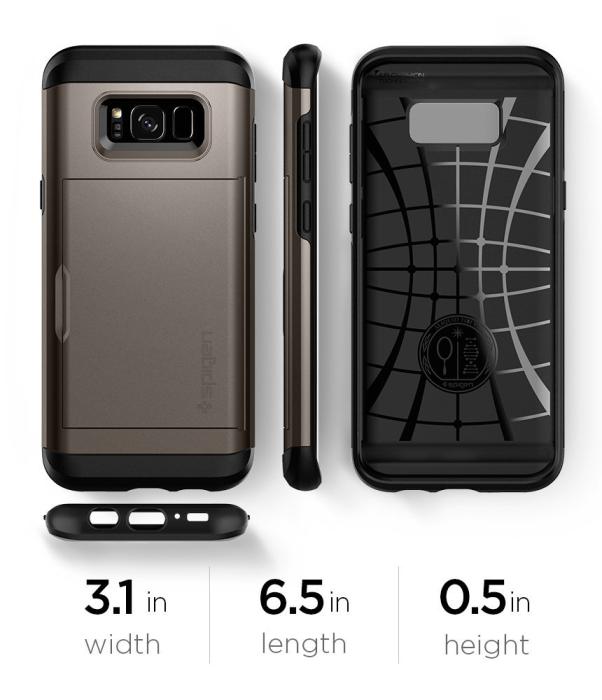 UTGATT4 - SPIGEN Slim Armor CS Skal till Samsung Galaxy S8 Plus - Gunmetal