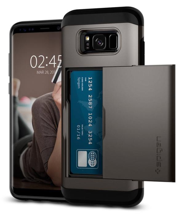 UTGATT4 - SPIGEN Slim Armor CS Skal till Samsung Galaxy S8 Plus - Gunmetal
