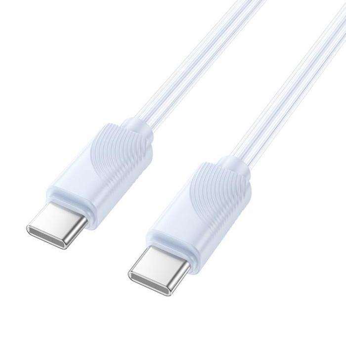 Hoco - Hoco USB-C - USB-C 60W 3A Kabel 1m X114 - Blå