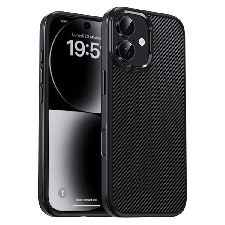 IPAKY iPhone 17 Mobilskal Carbon Fiber - Svart | 2353 | AlltMobil