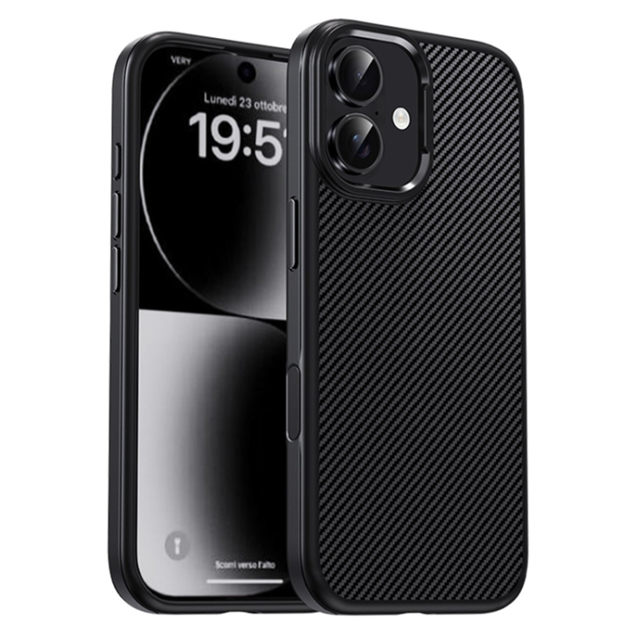 iPaky - IPAKY iPhone 17 Mobilskal Carbon Fiber - Svart