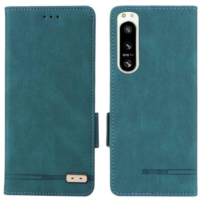 A-One Brand - Sony Xperia 5 IV Plånboksfodral Decor Magnetic Clasp - Grön
