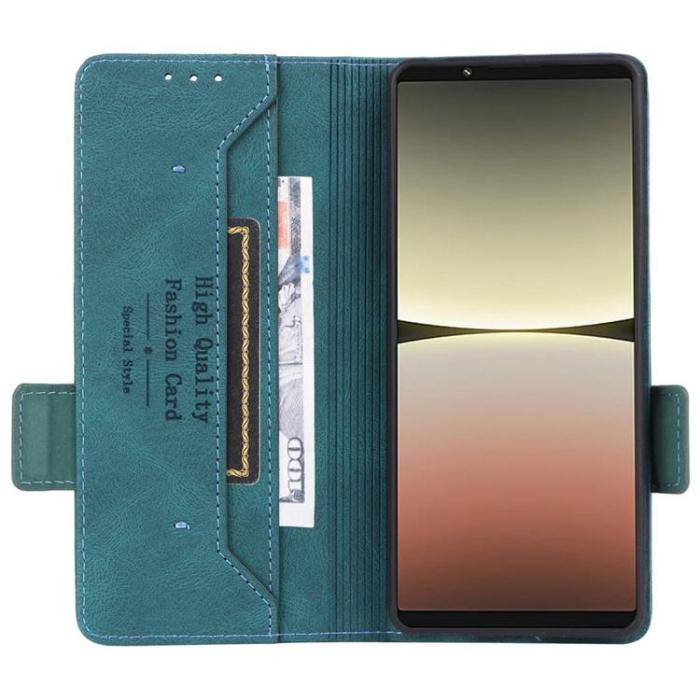 A-One Brand - Sony Xperia 5 IV Plånboksfodral Decor Magnetic Clasp - Grön