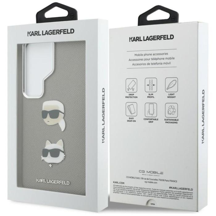 KARL LAGERFELD - Karl Lagerfeld Mobilskal För Galaxy S26 Ultra Saffiano Double Heads - Silver