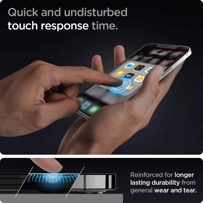 Spigen - SPIGEN Ez Fit 2-Pack Härdat Glas Skärmskydd.Tr iPhone 12 & 12 Pro