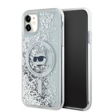 KARL LAGERFELD - Karl Lagerfeld Mobilskal till iPhone 11/XR MagSafe Liquid Glitter Choupette