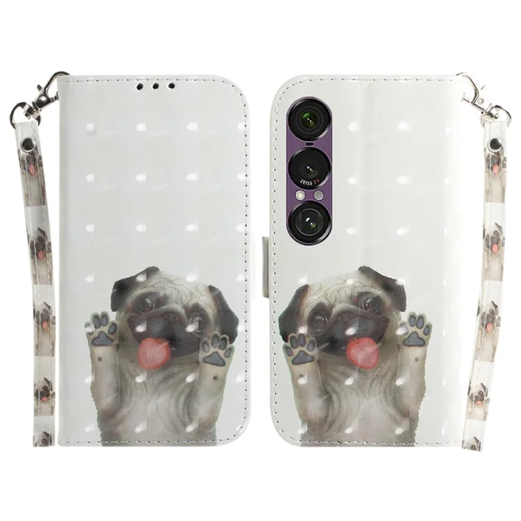 Sony Xperia 1 VII Plånboksfodral Med Handledsrem - Pug | 2353 | AlltMobil
