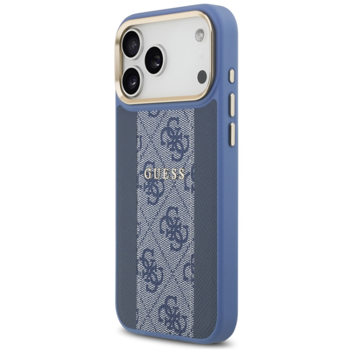 Guess - Guess iPhone 17 Pro Max Mobilskal Magsafe Stripe - Blå