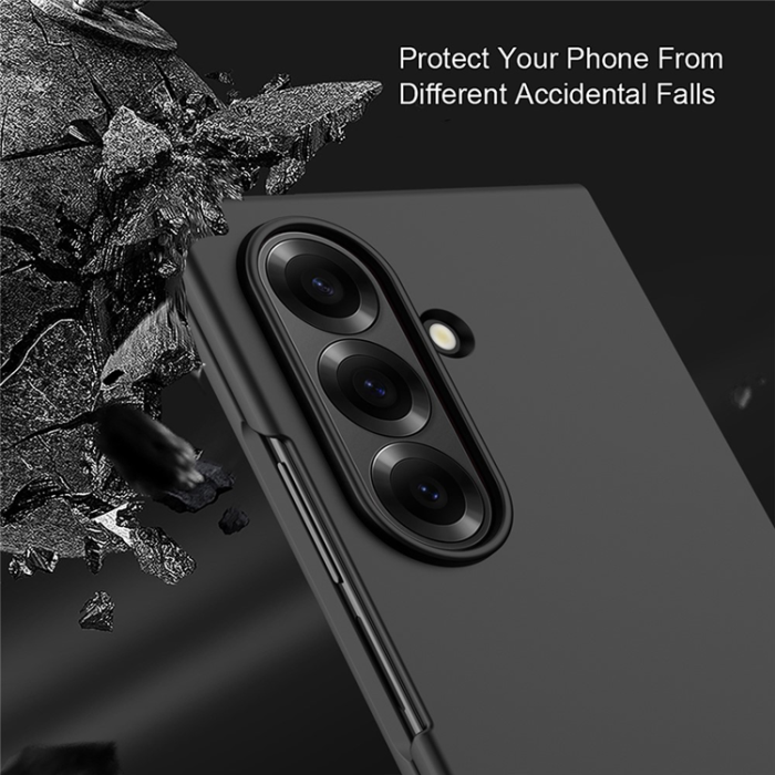 A-One Brand - Galaxy Z Fold 7 Mobilskal Skin-Feel Anti Shock - Svart